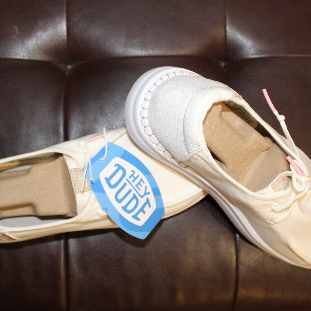 HEY DUDE, Wendy Rise, Spark White, US Womens Size 9